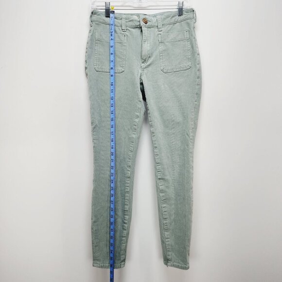 Pilcro Anthropologie corduroy Pants High-Rise Skinny Green Size 28 - Picture 3 of 11